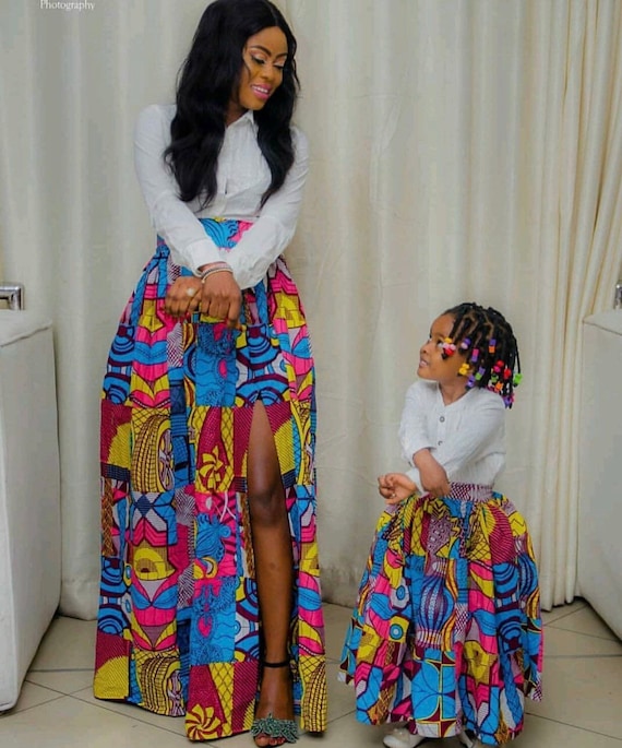 mommy and me african skirts