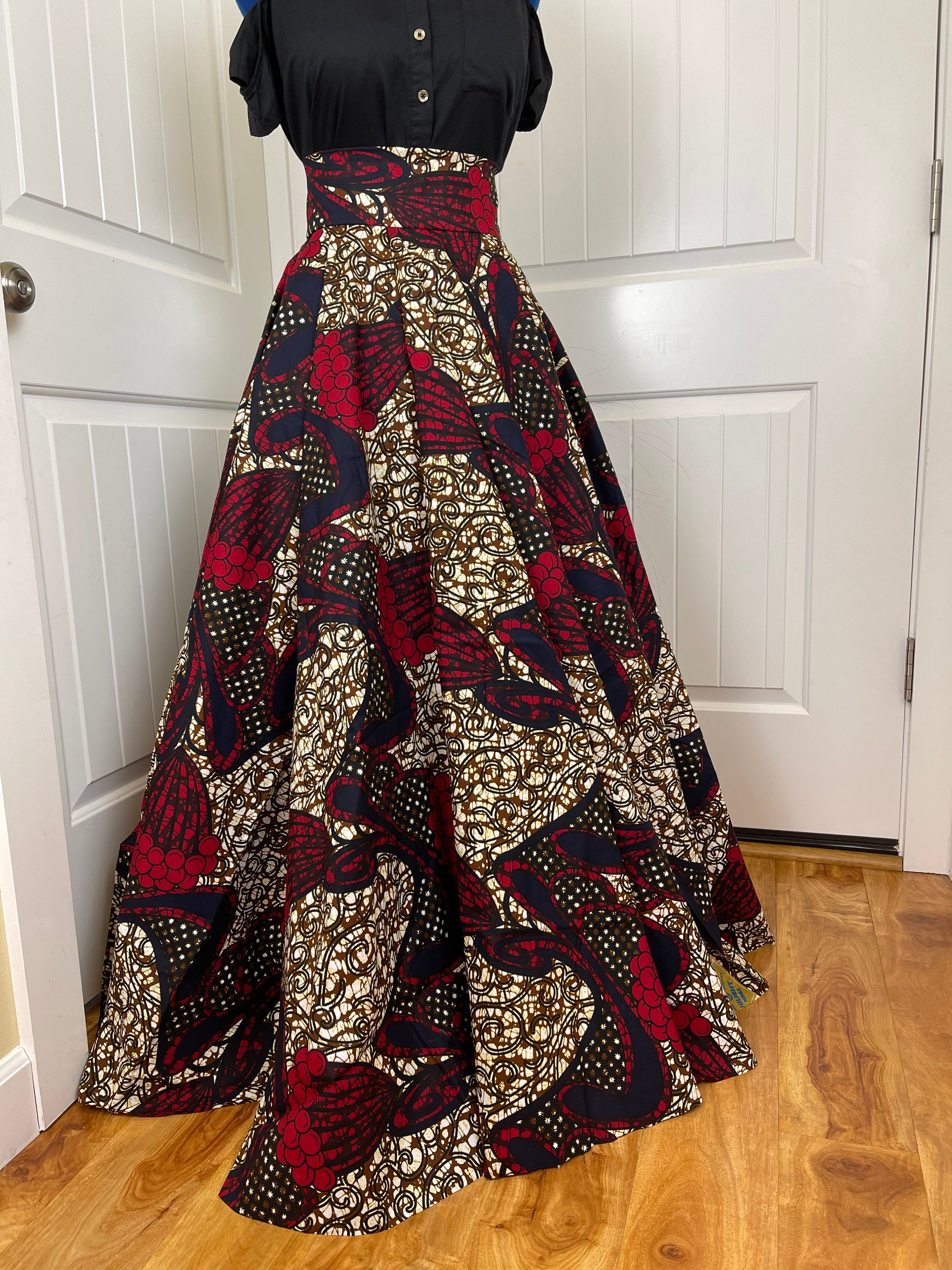 harapeco Gradation print Flare Skirt