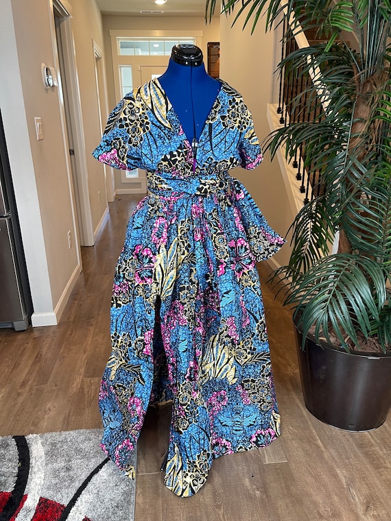 ankara maxi wrap dress Sold out FIFI Ankara wrap dress , Send a dm or click link in bio to order, We ship worldwide , #edots_clothing @official_lifematenigeria