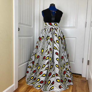 African skirt/Danshiki skirt/Ethnic skirt/Orange skirt/African skirt for sale/African women clothing/Ankara skirt/Maxi skirt/Posi