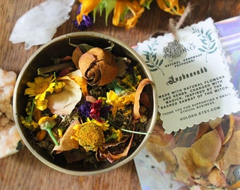 Lughnasadh Potpourri: Natürliche Kräuter, getrocknete Blumen, Raumduft