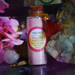 FAIRY RING magick powder bottle | fairy magic | wicca powder | elf elves | fae | witch herbs | wiccan | wicca | witch shop | ritual tool