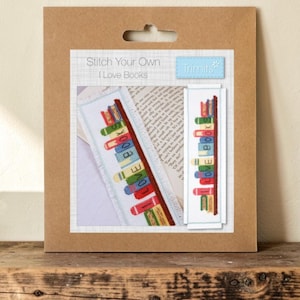 I Love Books Counted Cross Stitch Bookmark Kit. Trimits GCS151