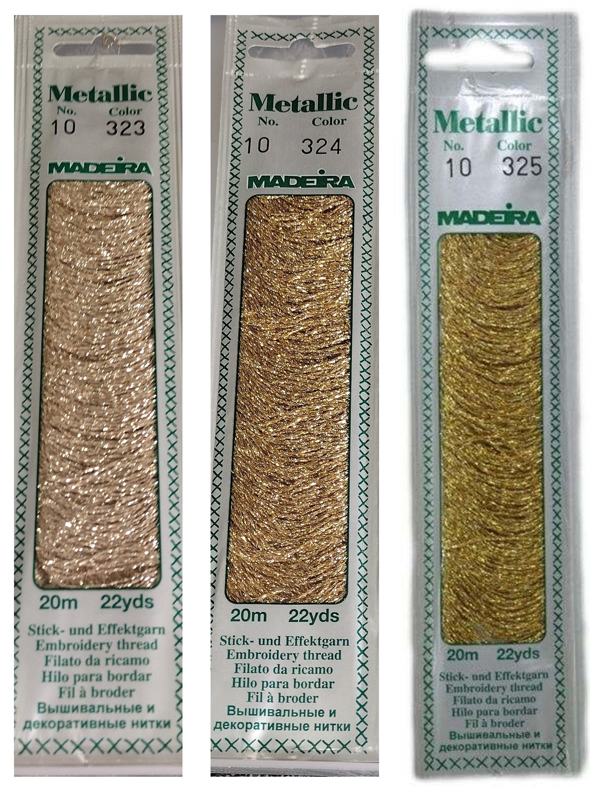 Madeira Metallic Perlé. 20m Skeins of Metallic Perlé No.10 Madeira Metallic Perlé. 20m Skeins of Metallic Perlé No.10