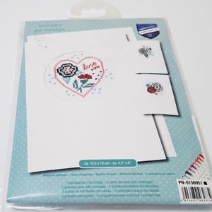 Kreuzstich Grußkartensets. Schöne Blumenmuster. Set aus 3 Designs, mit Umschlägen. Kits von Vervaco.