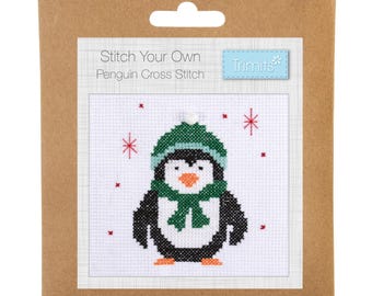 Janlynn Kid Stitch Penguin Counted Cross Stitch Kit - 3-Inch Round, 11-Count Aida For Beginners - View #12