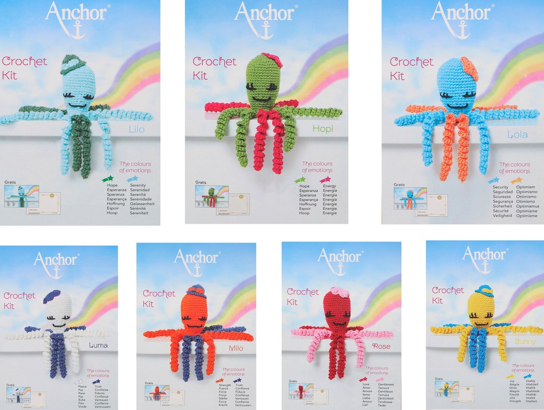 Crochet Octopus Kit. Make Your Own Octopus. Anchor Crochet Kit