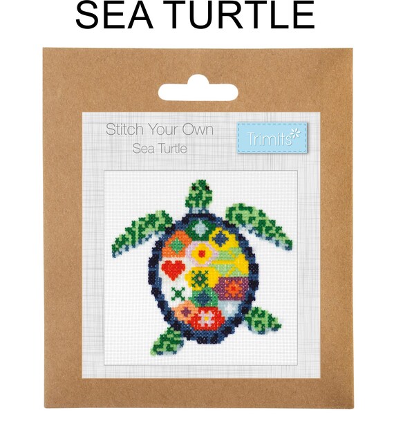 Trimits Mini Counted Cross Stitch Kit: Sea Turtle Trimits Mini Counted Cross Stitch Kit: Sea Turtle