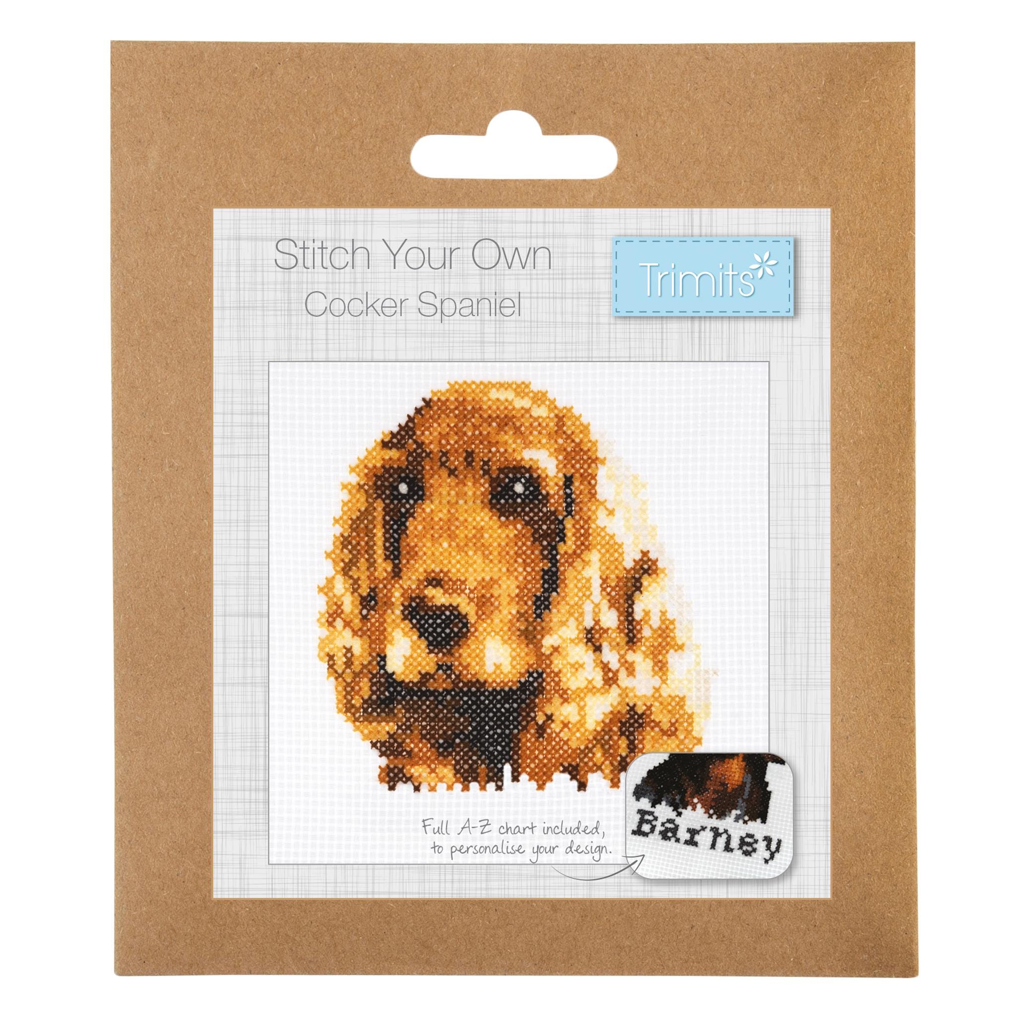Trimits Mini Counted Cross Stitch Kit: Cocker Spaniel Dog Trimits Mini Counted Cross Stitch Kit: Cocker Spaniel Dog