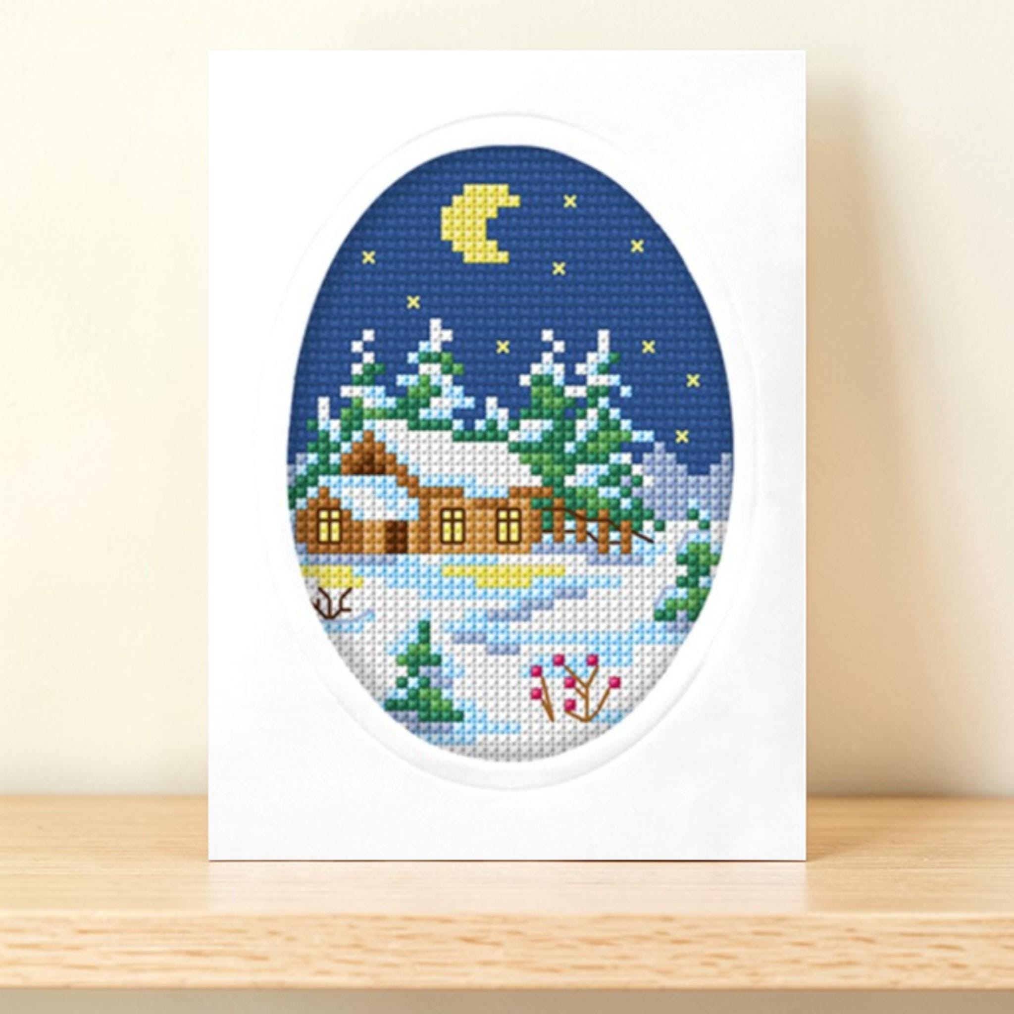 Christmas Village Cross Stitch Card Kit. Orchidea Art 6296 - Etsy