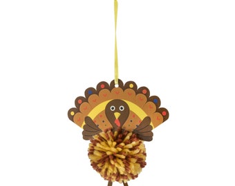 Pom Pom Turkey Kit. Thanksgiving Crafts. Christmas Crafts. Kids Pom Pom Kit. Stocking Filler Fun.