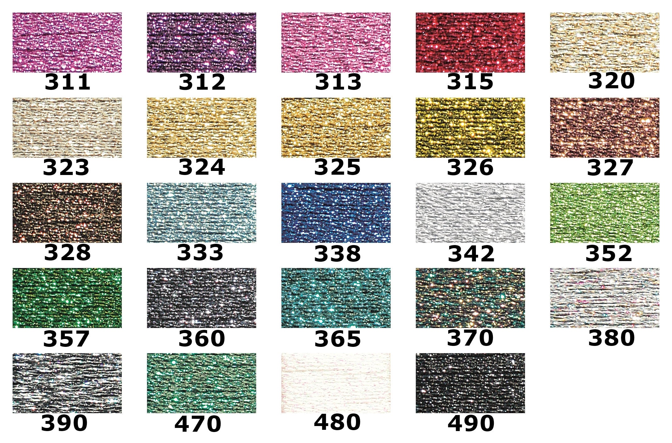 Metallic Shimmer Thread in Various Colors, Dark Multi Colored Holoshimmer  Thread, Gold Shimmer Thread, Silver Metallic Thread 