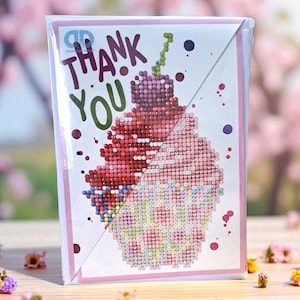 Thank You Diamond Painting Card. Diamond Dotz Greetings Cards. DDG.025