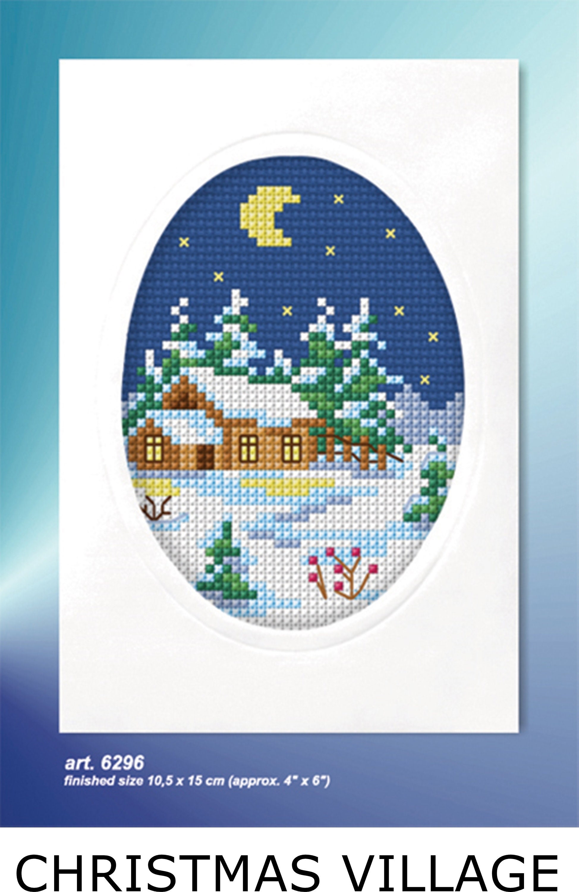Christmas Village Cross Stitch Card Kit. Orchidea Art 6296 - Etsy