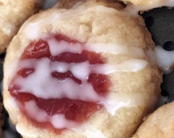 Almond Shortbread Thumbprint Cookies * Fruit or Chocolate Italian Almond Shortbread Cookies * Mothers Day Place Order By May 4