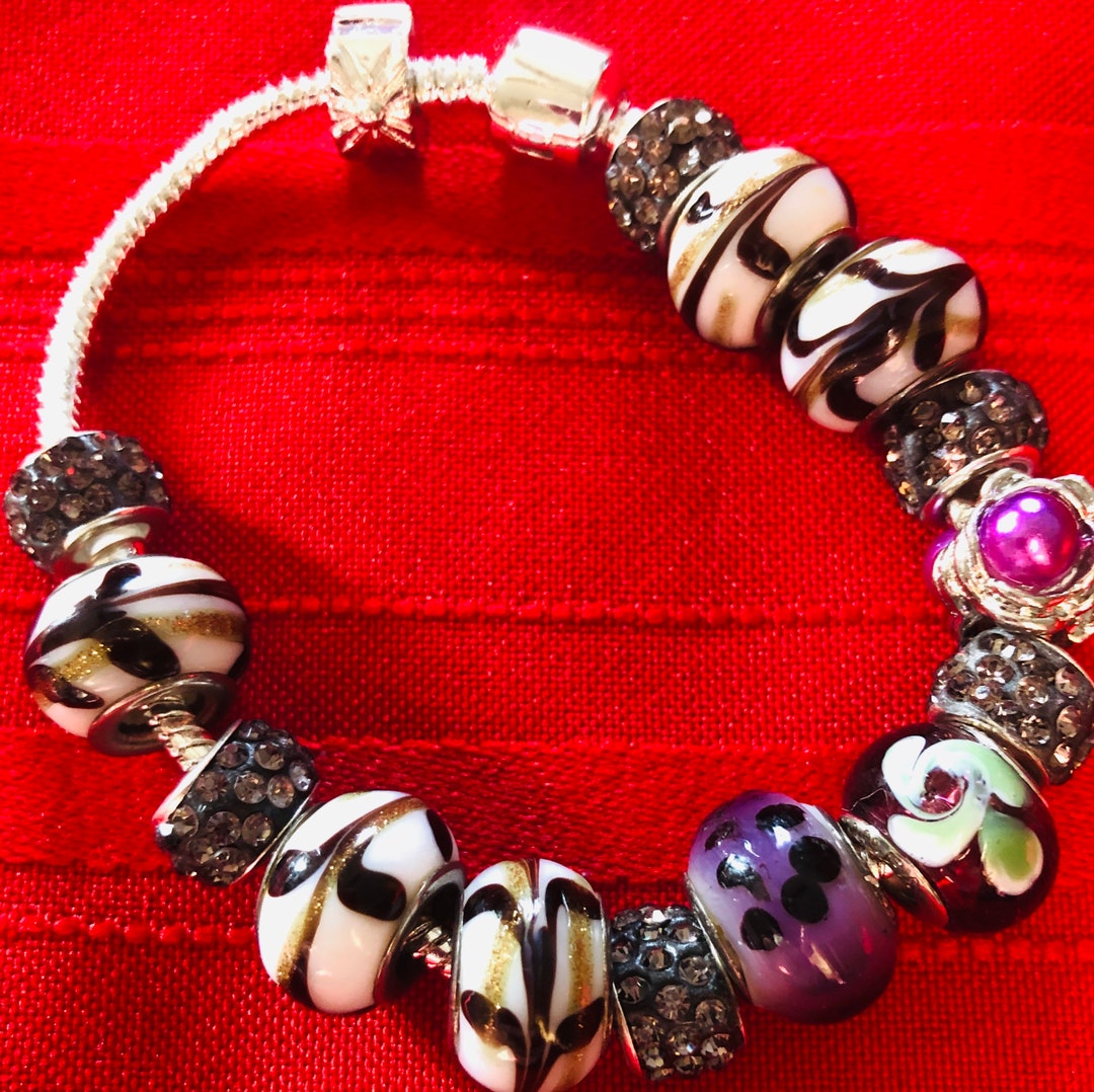 European Beaded Bracelets murano Glass Beads & Charms - Etsy