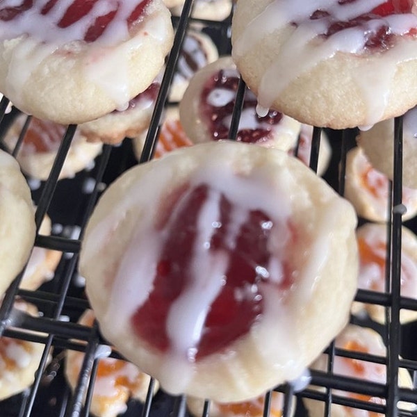 Vanilla Shortbread Thumbprint Cookies * Fruit or Chocolate Italian Vanilla Shortbread Cookies * Mothers Day Place Order By May 4