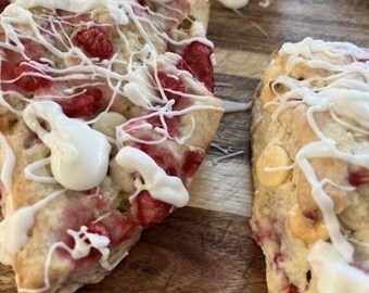 Delicious White Chocolate Raspberry Scones