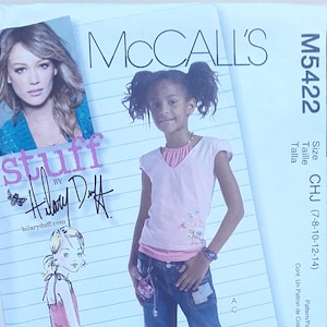 Mccalls Stuff by Hillary Duff Pattern M5376 Girls Jacket, Top