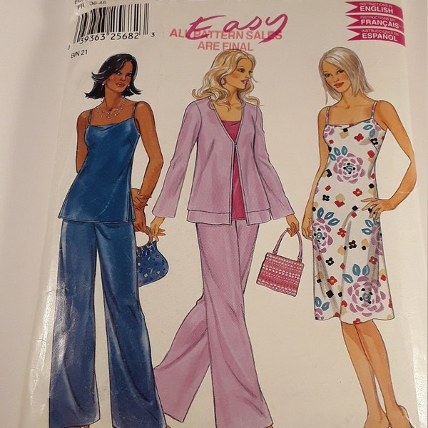 Dress top pant jacket Easy Pattern NEW LOOK 6167 All Sizes 8 - 18 UNCUT