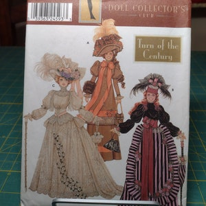 Simplicity 9522 pattern Doll Collectors Club 11.5&quot; doll clothes Turn of the Century UNCUT 3 styles Vintage 90s