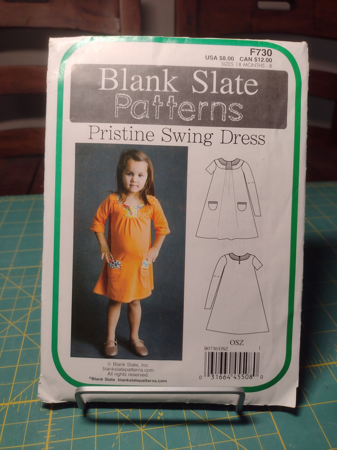 Blank Slate Patterns F730 Pristine Swing Dress UNCUT Size 18 Months to ...