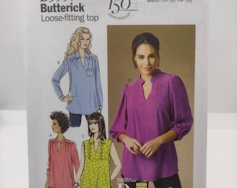 Butterick B5997 Pattern Loose fitting top size 8 - 16 UNCUT Dressmaker, Easy Misses/Women