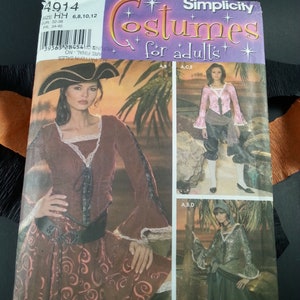 Simplicity 4914 Pirate Costume Pattern UNCUT Size 6-12 Designer Teresa Nordstrom, Theatre, Stage, Cosplay, Steampunk, Lady Pirate