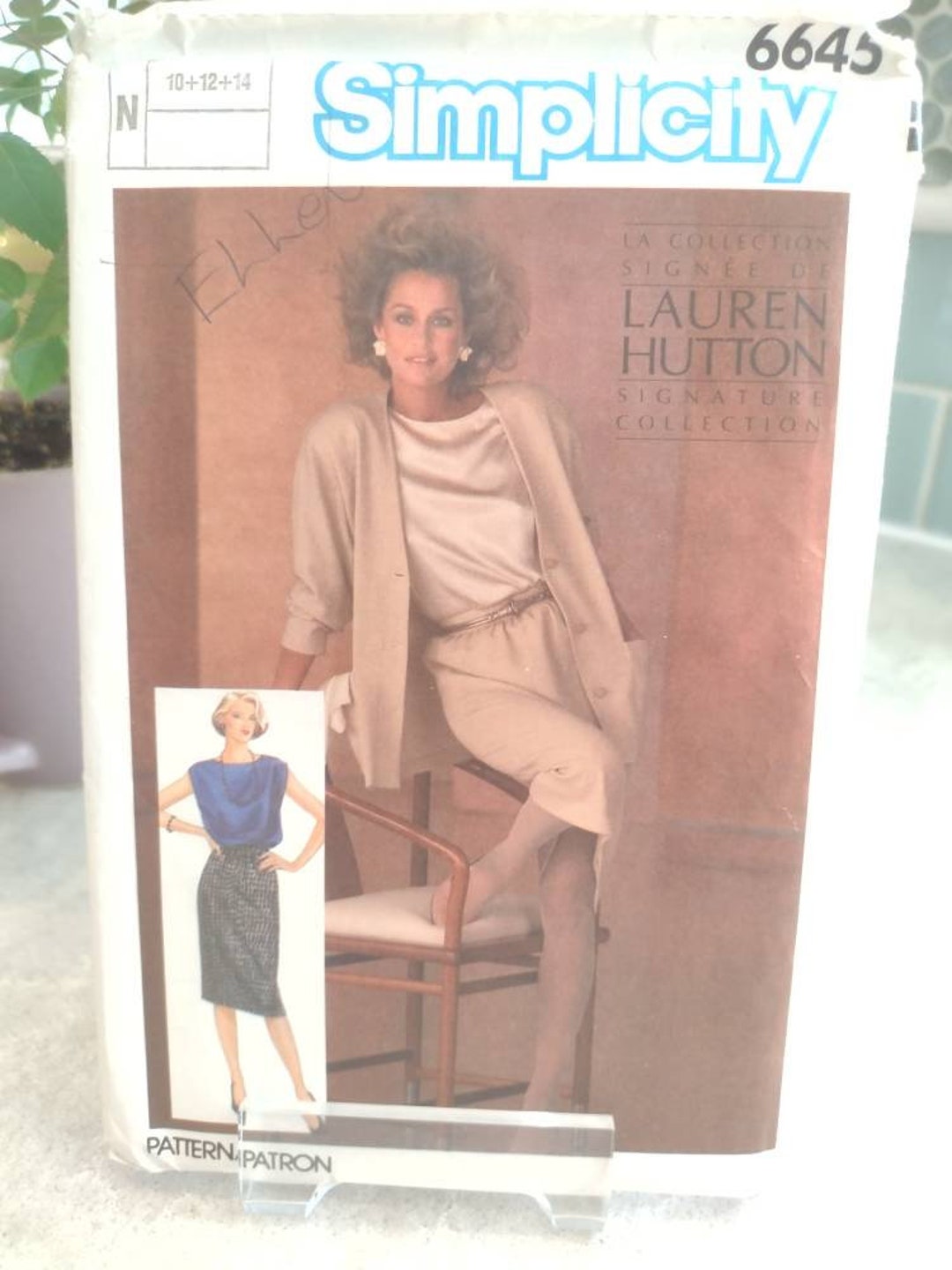 Simplicity Pattern 6645 Collection signature Lauren Hutton
