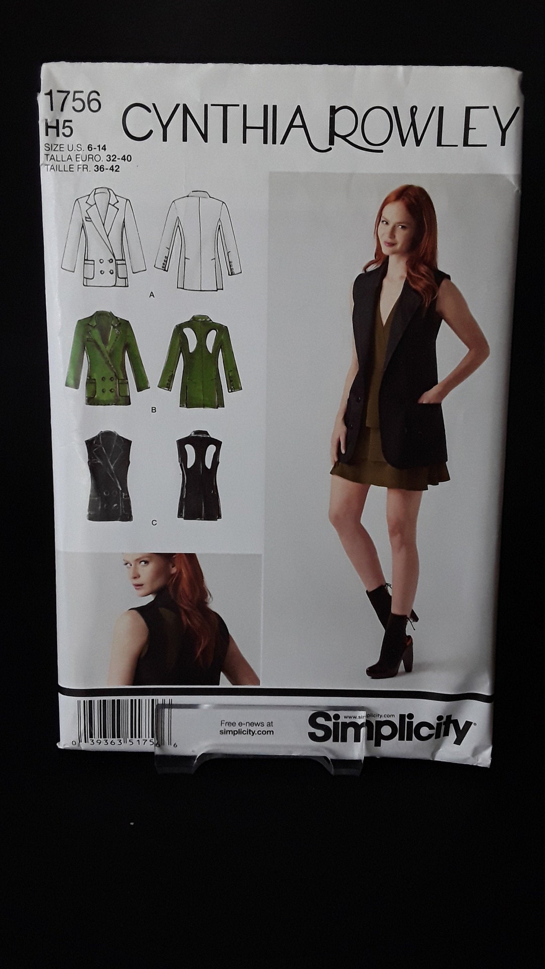 Simplicity 1756 Jacket and Vest Patterns Cynthia Rowley - Etsy