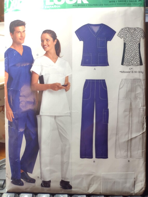 thumbnail image 2 of New Look Sewing Pattern 6876 Miss/Men Scrubs, Size A (All Sizes) B S9276 2 of 12