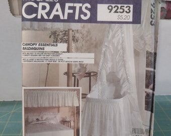 McCall's Crafts 9253 Pattern bed canopies 6 styles, UNCUT, vintage infant