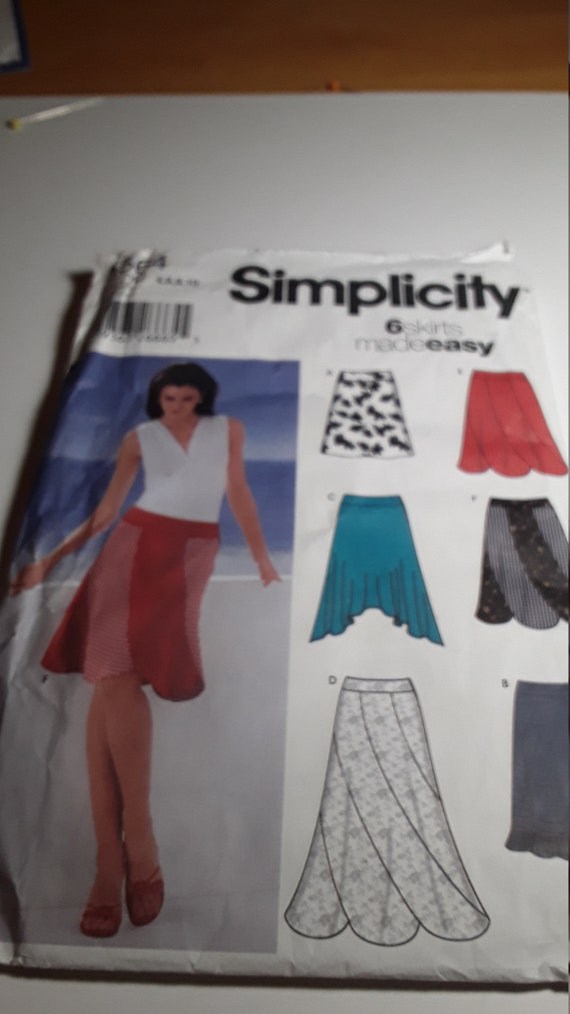 Simplicity 9096 Easy to Sew 2 Piece Dress Skirt and Top sizes 6 /& 8 or 10,12,14