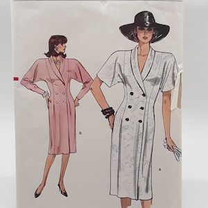 Vogue 9833 Pattern Misses Dress Very Easy Voluptuous Woman Size 18 Vintage