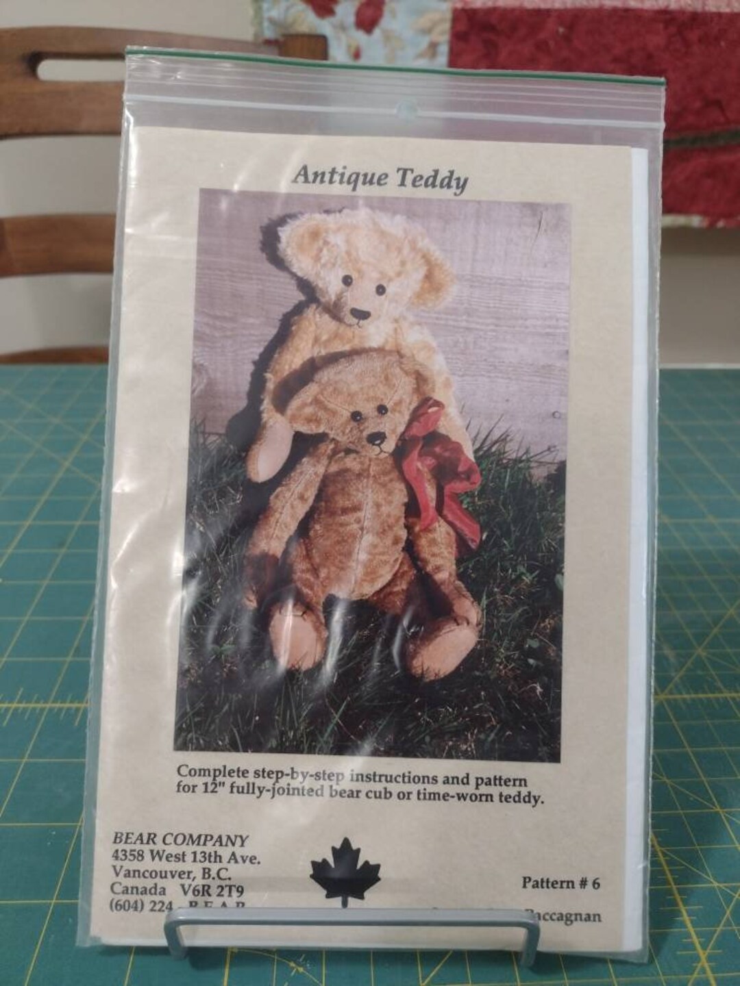 Bear Company Pattern 6 Antique Teddy 12 Inch Fully Jointed Bear Cub or