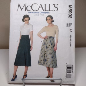 McCall&#39;s M6993 pattern Misses Skirts and Belt The Archive Collection Circa 1933 UNCUT size 6 - 14