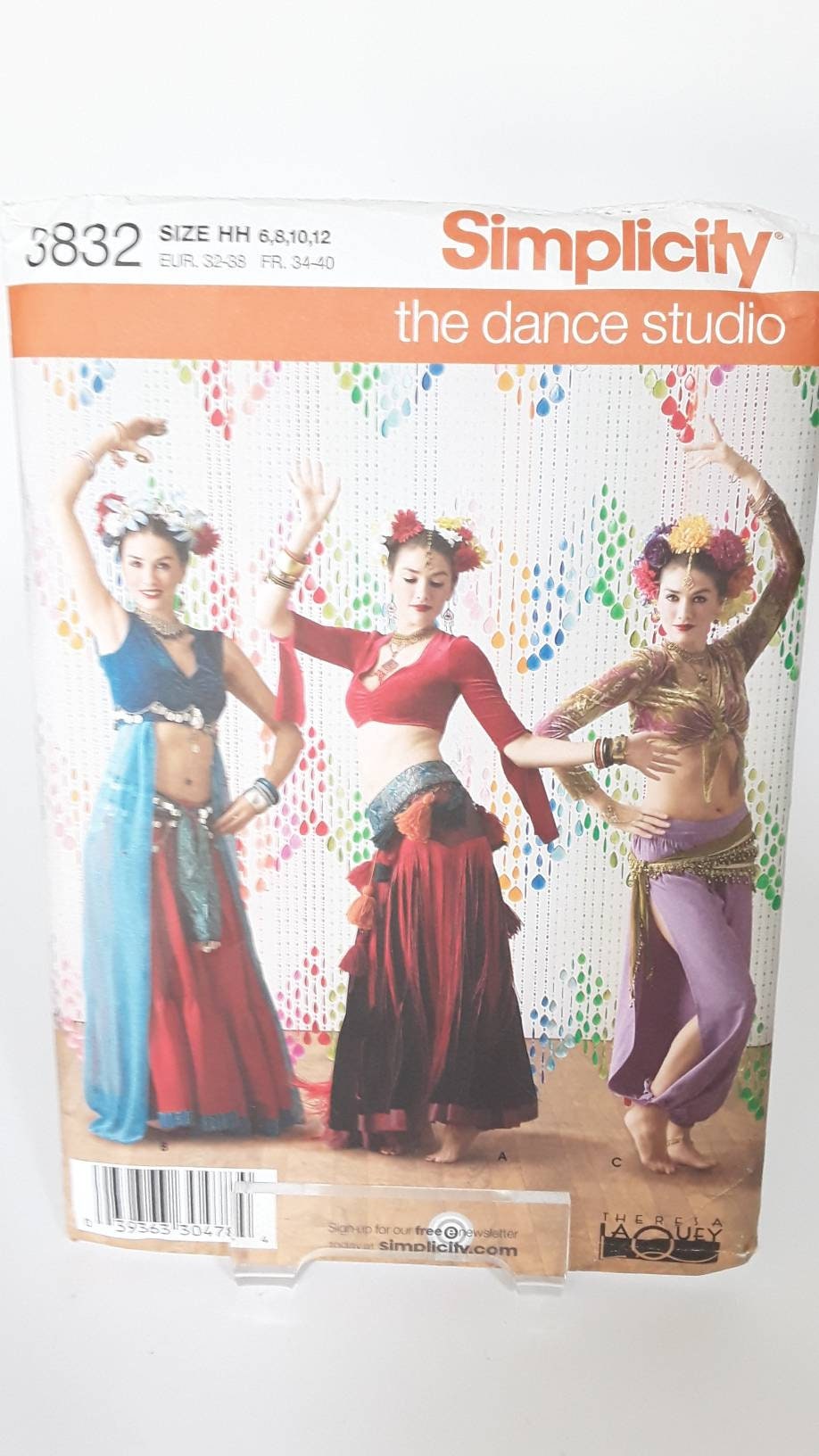 Simplicity 3832 the Dance Studio Theresa Laquey Costume Pattern