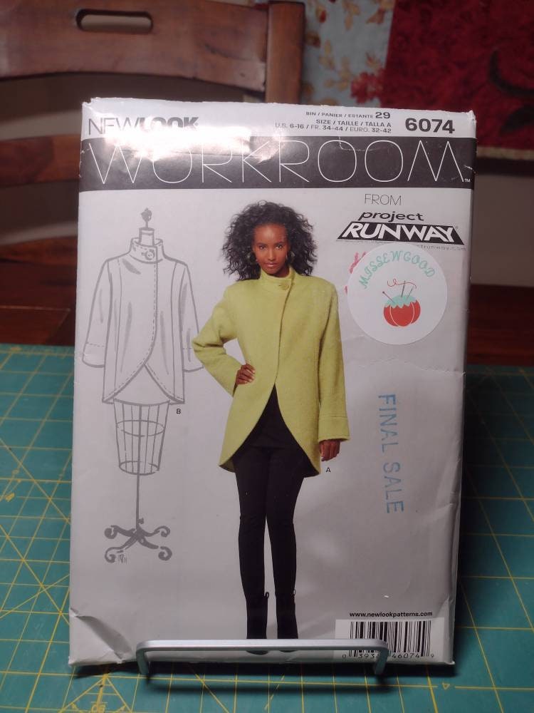 NEWLOOK 6074 Pattern two lengths Jacket misses sizes 6 16 UNCUT Project Runway Workroom