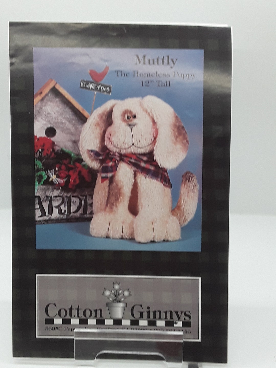 Cotton Ginnys Muttly Pattern the Homeless Puppy UNCUT Stuffed Animal Etsy