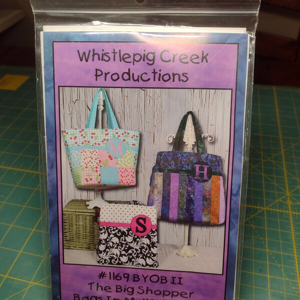 Whistlepig Creek Productions #1169 The Big Shopper Bag UNCUT multiple sizes