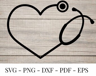 Stethoscope Heart Etsy