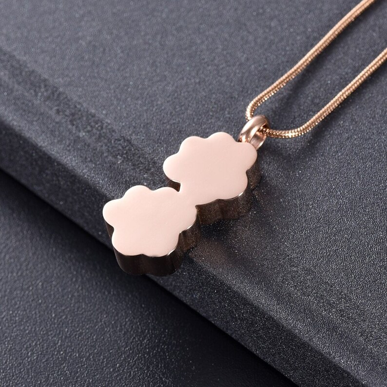 Pet Paw Necklace Rose Gold Pendant Ashes Urn Cat Puppy Pet Ashes Urn Necklace Pendant Dog Memorial Keepsake Cremation Jewellery