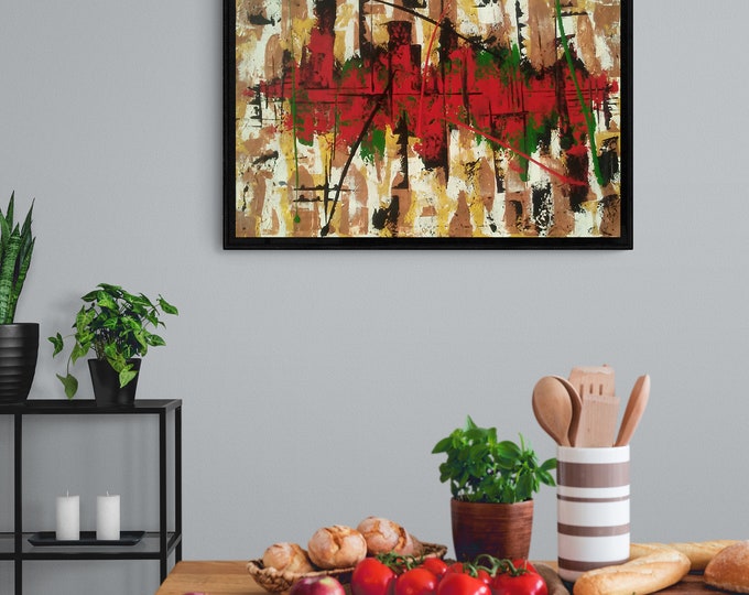 Untitled- Large Abstract Palette Knife Painting 24"×30" Acrylics on canvas