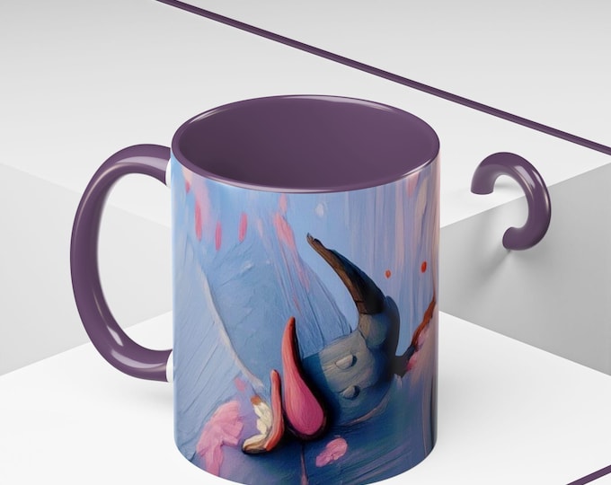 Artistic Ceramic Coffee Mug: Unique Home Decor, Birthday Gift