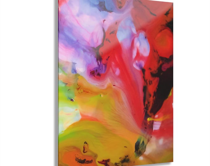 Vibrant Abstract Acrylic Wall Art Print: Modern Home Decor