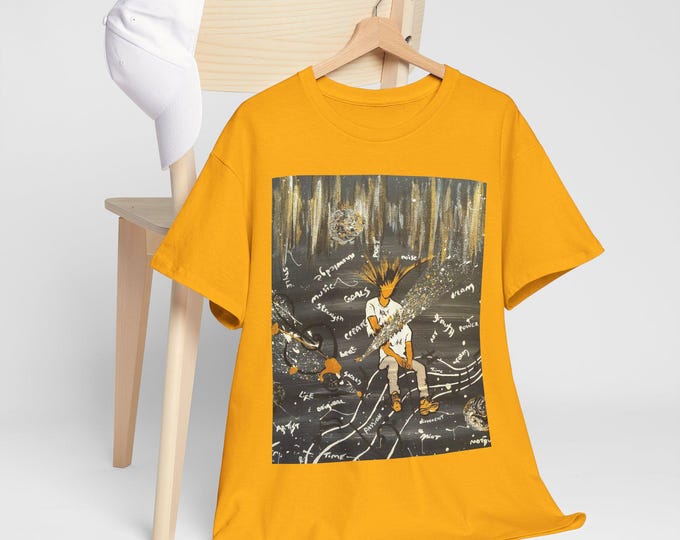 Artistic Graphic Tee: Unisex Heavy Cotton Shirt for Art Lovers
