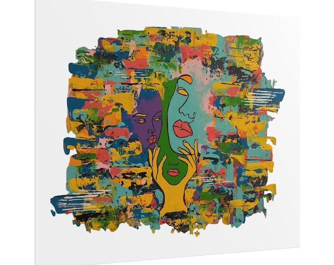 Colorful Abstract Art Poster: Modern Gallery Wall Decor