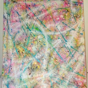 16&quot;×20&quot;- Color Mist, abstract painting, colorful art, bright colors, splatter art, abstract art
