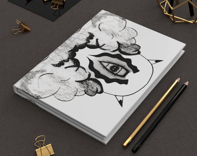 Artistic Hardcover Journal - Unique Cloud Design, Sketchbook, Gift for Creatives, Notepad for Artists, Journaling