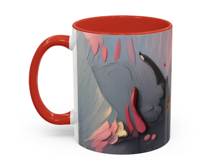 Artistic Accent Coffee Mug: Vibrant Ceramic Drinkware